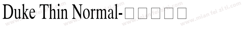 Duke Thin Normal字体转换